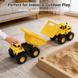 Excavator and truck