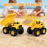 Excavator and truck