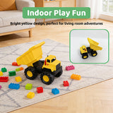Excavator and truck