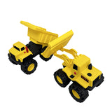 Excavator and truck