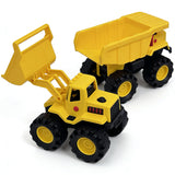 Excavator and truck